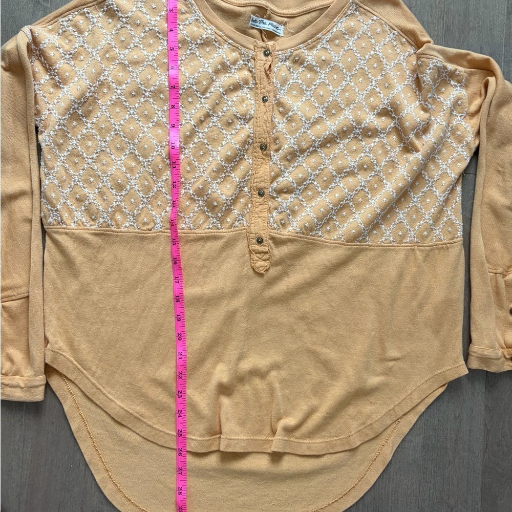 We The Free Peach Button-Up Top - Picture 5 of 7